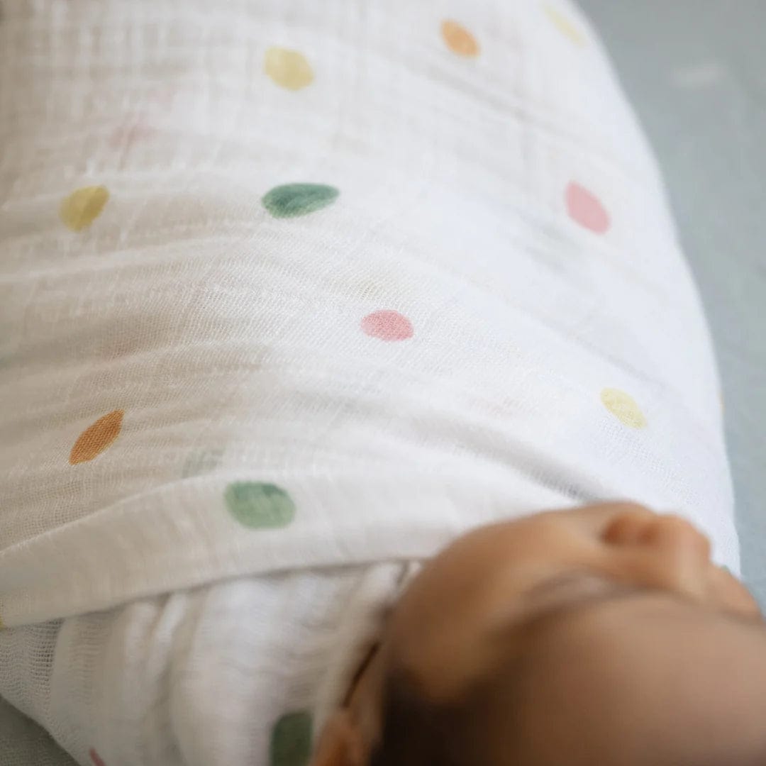 Cotton Muslin Swaddle Blanket - Party Dots Little Unicorn Lil Tulips