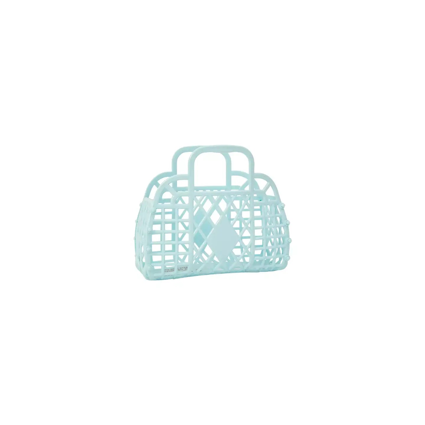 Blue Retro Jelly Basket - Mini