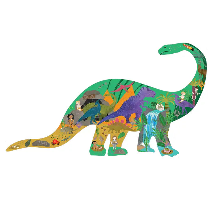 Dino 80pc Diplodocus Shaped Jigsaw with Shaped Box