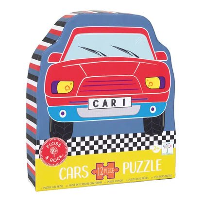 Cars 12pc Shaped Jigsaw with Shaped Box