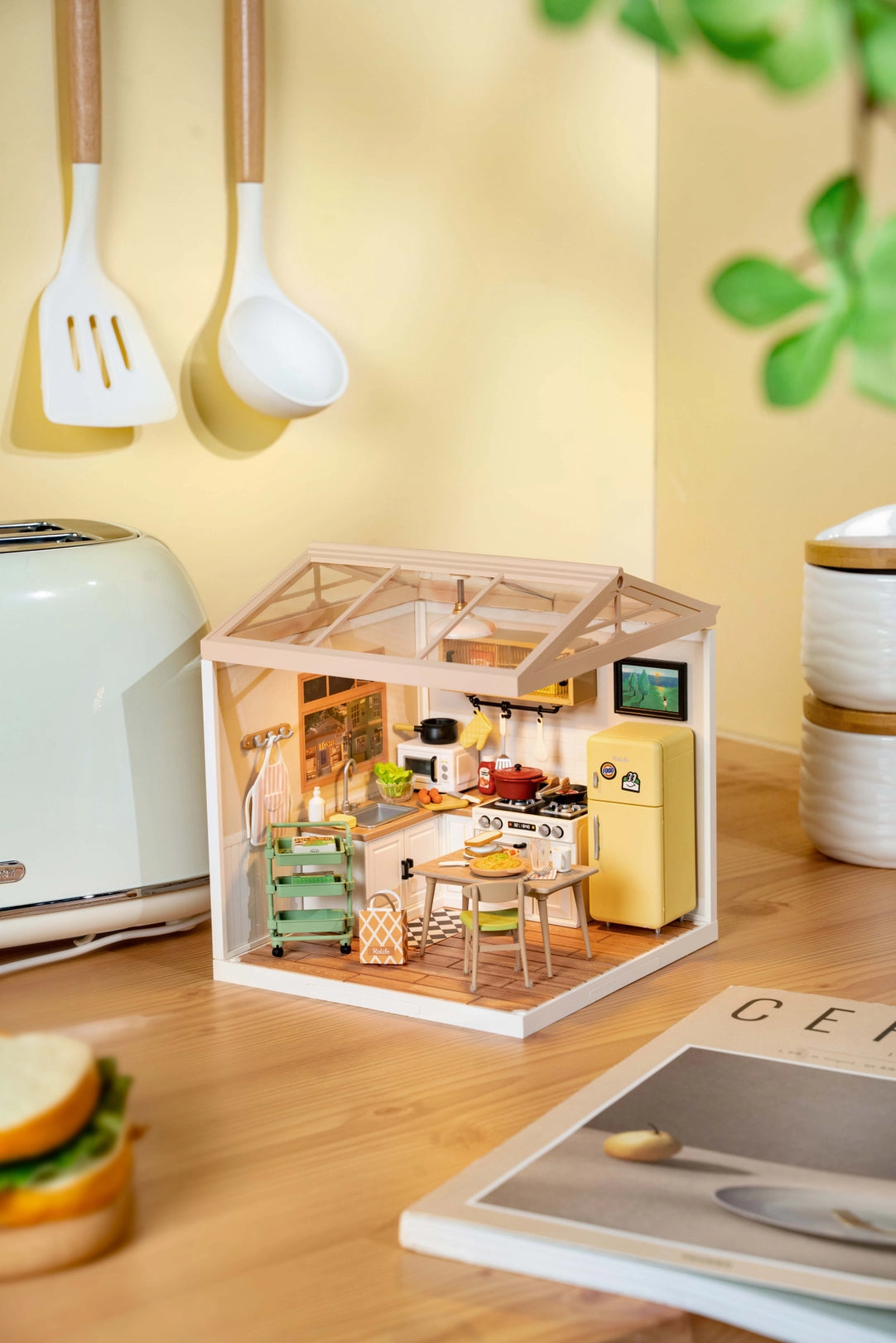 Diy Miniature House Kit: Happy Meals Kitchen