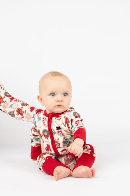 Milk and Cookies Christmas Holiday Bamboo Baby Pajamas Emerson and Friends