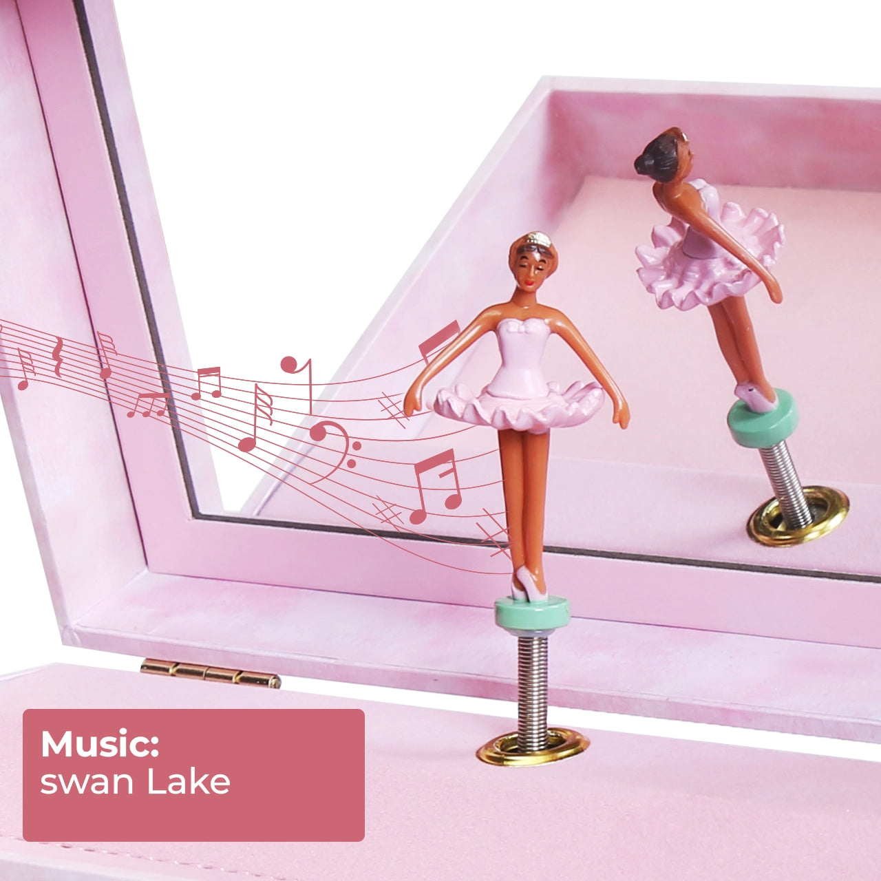 Ballet School Jewelry Box with Black Ballerina Figurine*