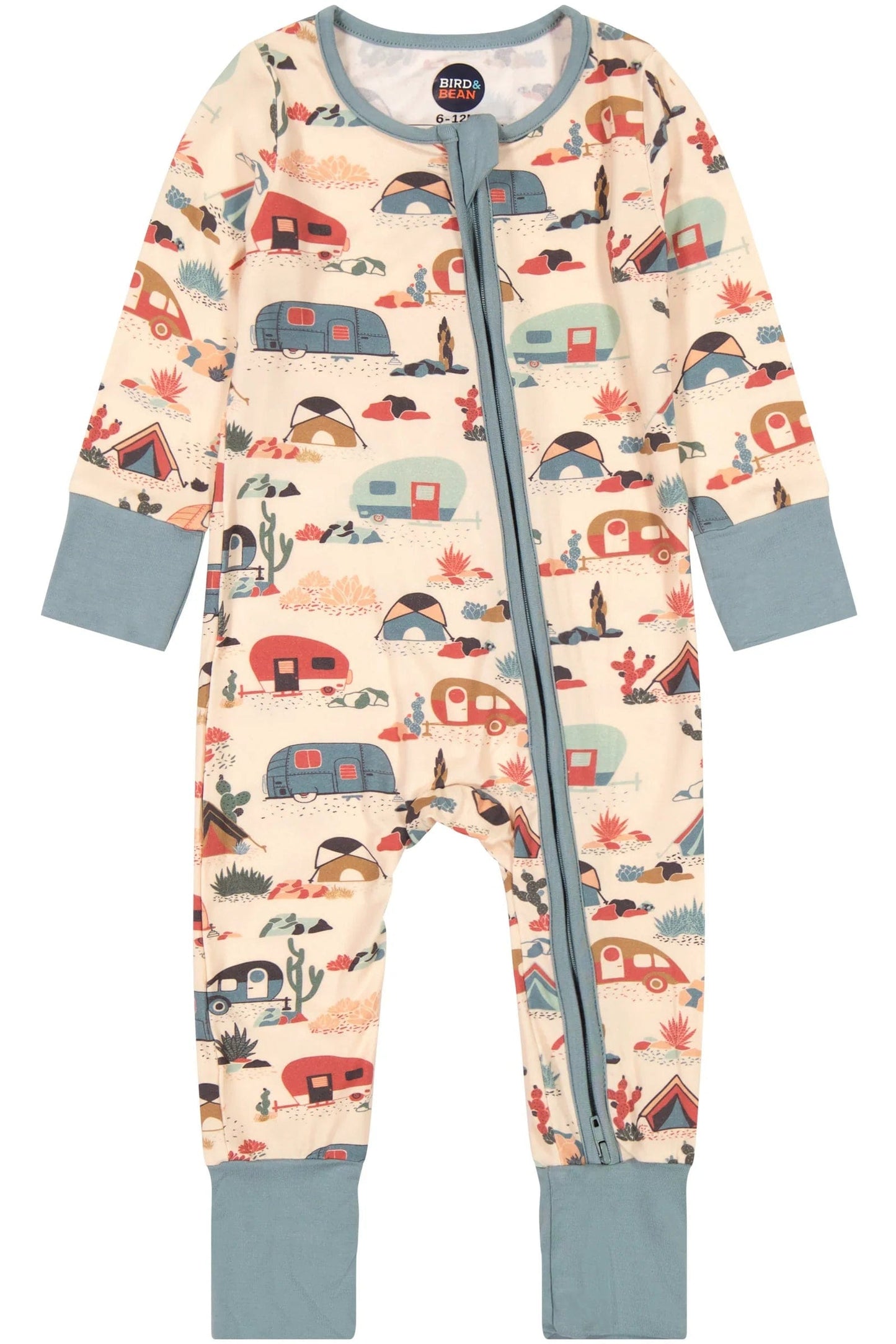 Desert Adventure Footless Zip Romper Bird & Bean Baby & Toddler Clothing Lil Tulips