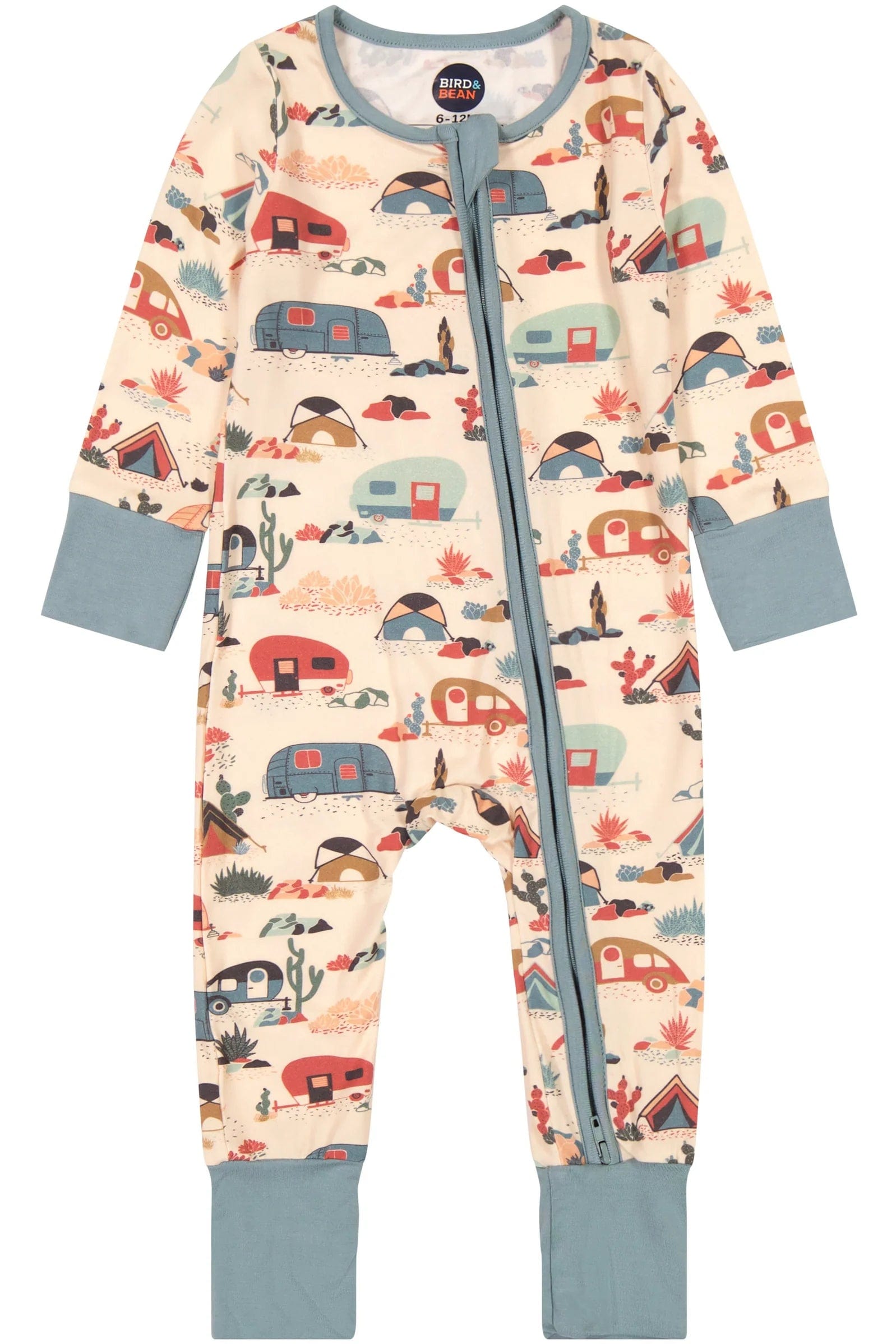 Desert Adventure Footless Zip Romper Bird & Bean Baby & Toddler Clothing Lil Tulips