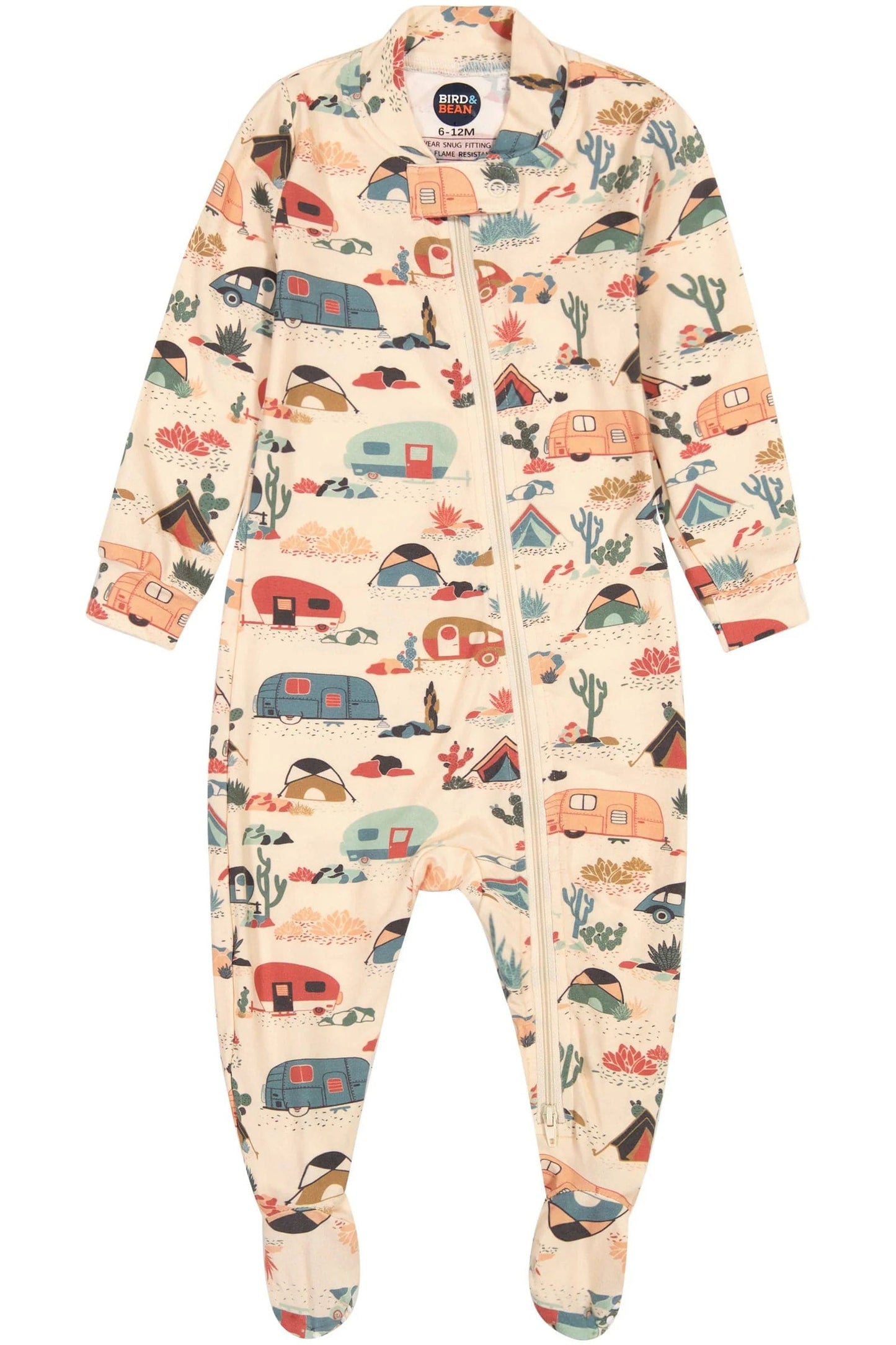 Desert Adventure Zip Sleeper Footie Bird & Bean Baby & Toddler Clothing Lil Tulips