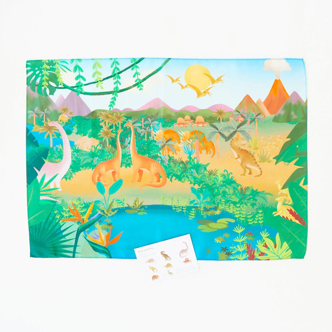 Dinosaur Land Seek & Find Playsilk | Sarah's Silks