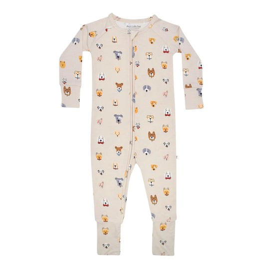 Dogs Cream Zip Romper Brave Little Ones Lil Tulips