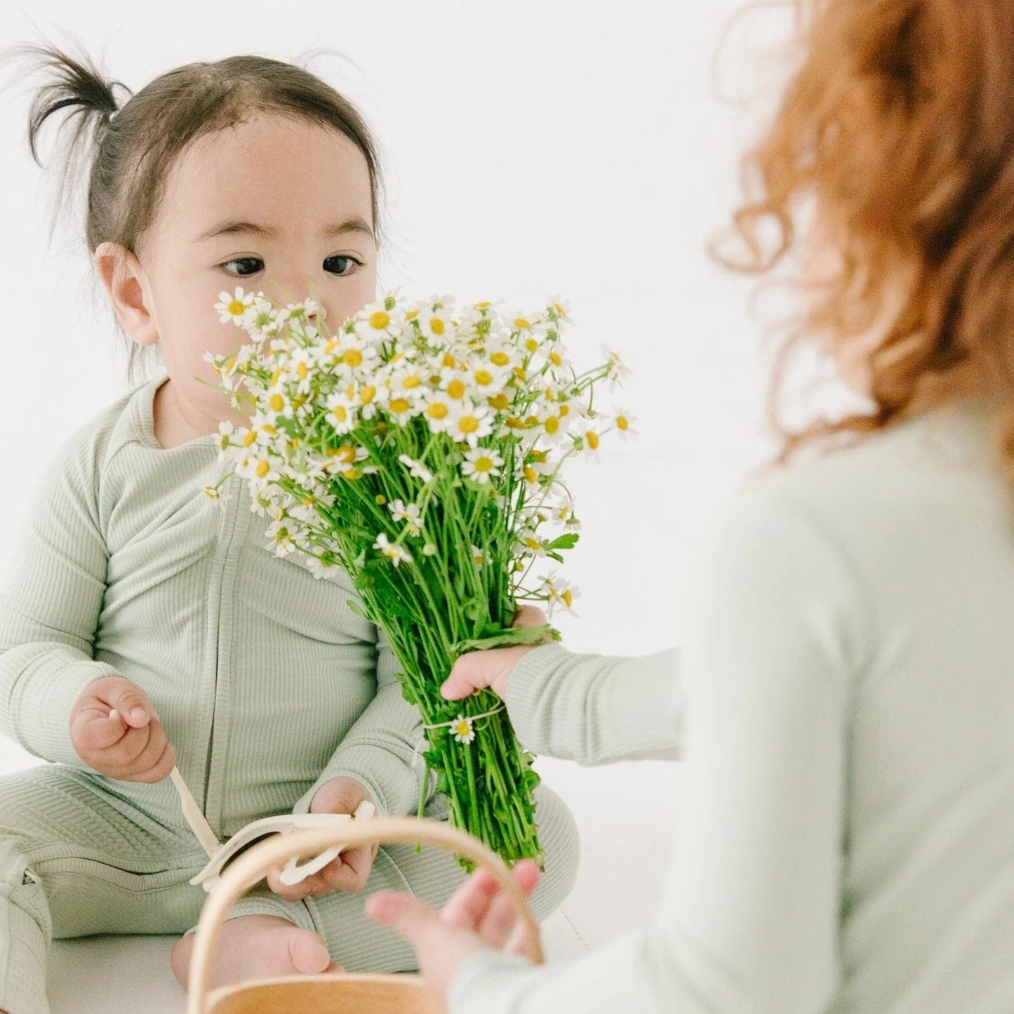 Dusty Sage Small Ribbed Zip Romper Brave Little Ones Lil Tulips