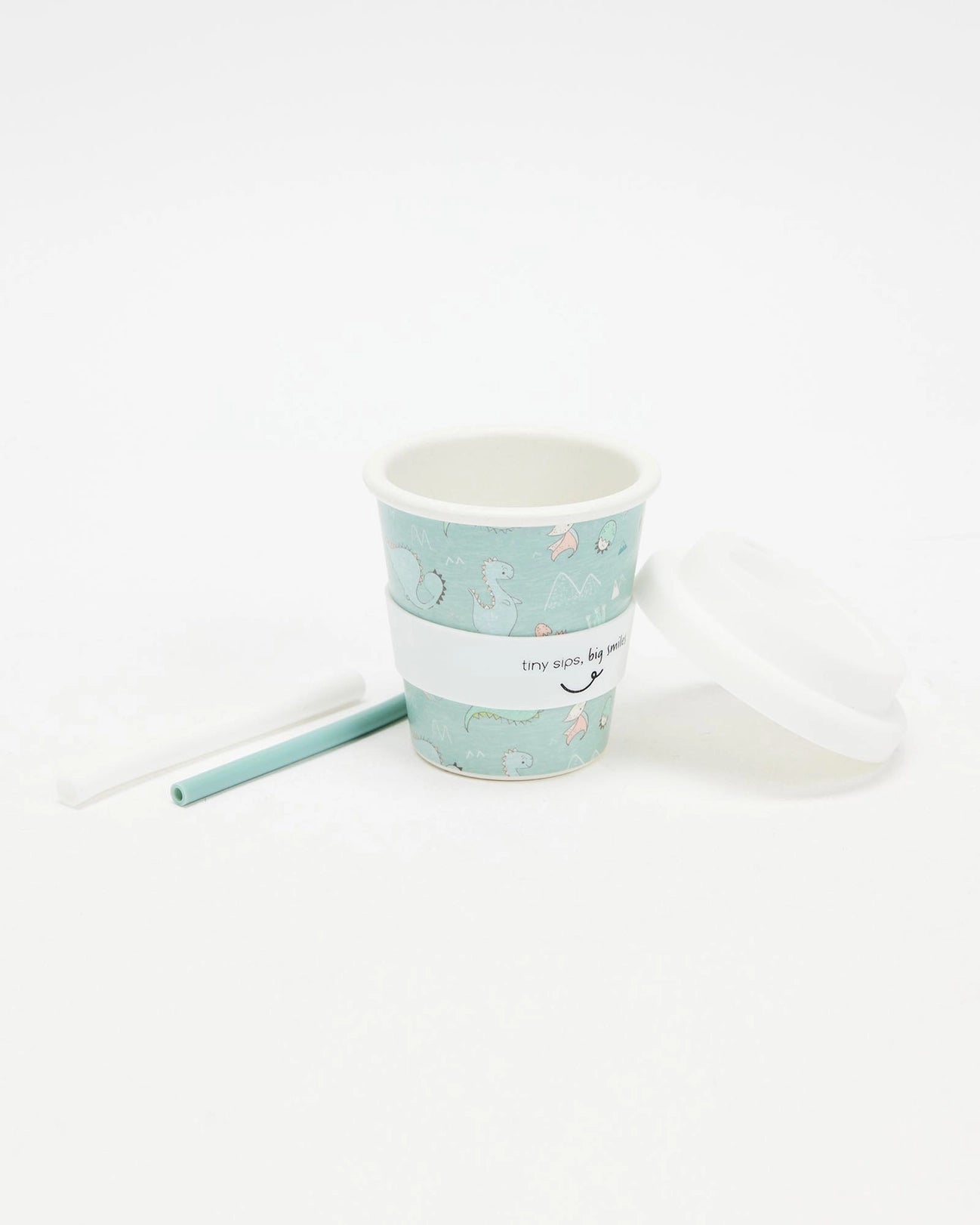 Itti Bamboo Baby Cino Cup + 2 Straws - Dino