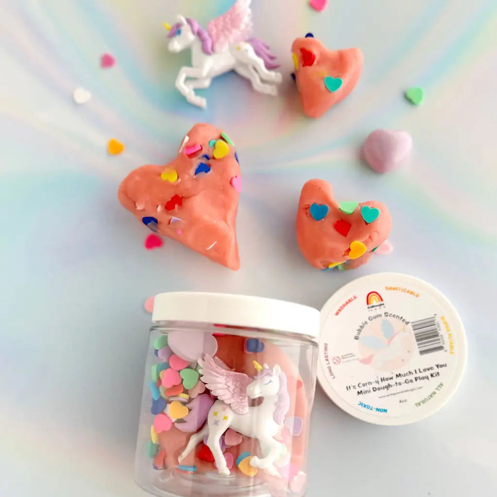 Valentine "It's Corny" Unicorn Mini Dough To Go