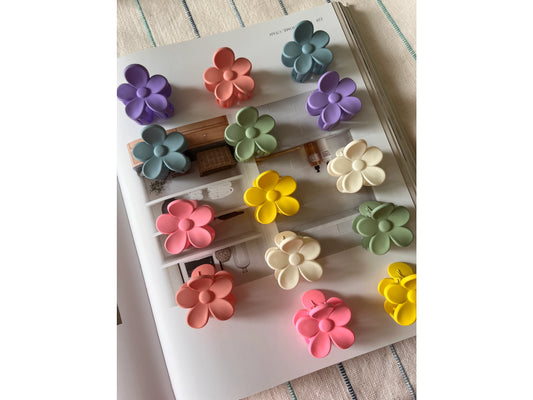 Small Flower Hair Claw Clips - Fall Floral