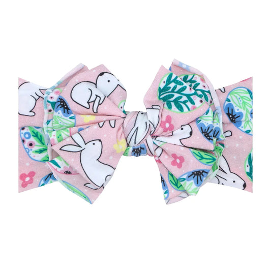 Printed Fab® Soft Nylon Bow Headband: Flopsy