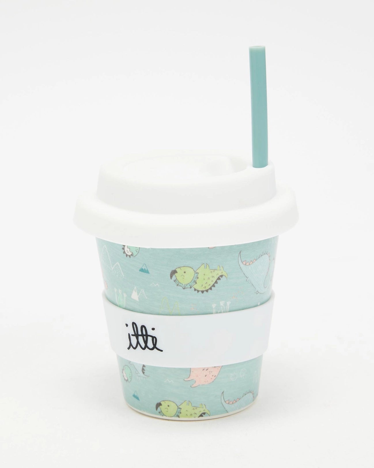 Itti Bamboo Baby Cino Cup + 2 Straws - Dino