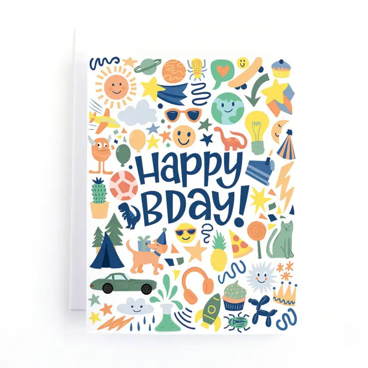 Eye Spy Birthday Card - Blue