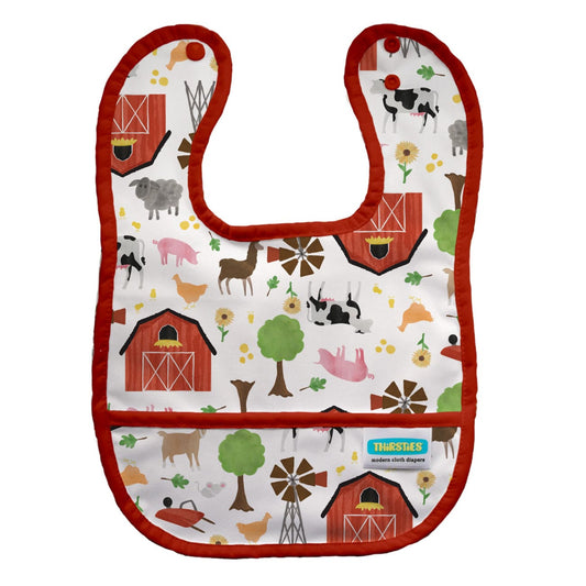 Farm Life Pocket Bib Thirsties Bibs Lil Tulips