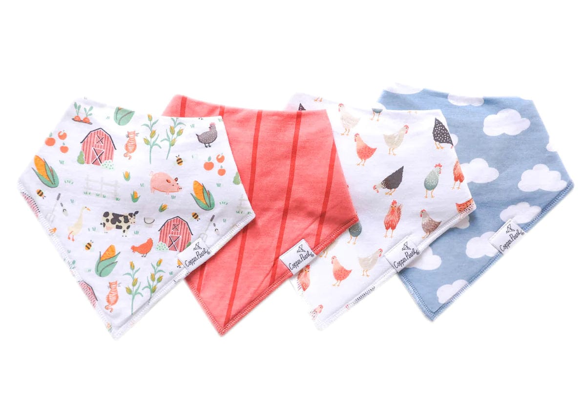 Farmstead Baby Bandana Bib Set Copper Pearl Lil Tulips