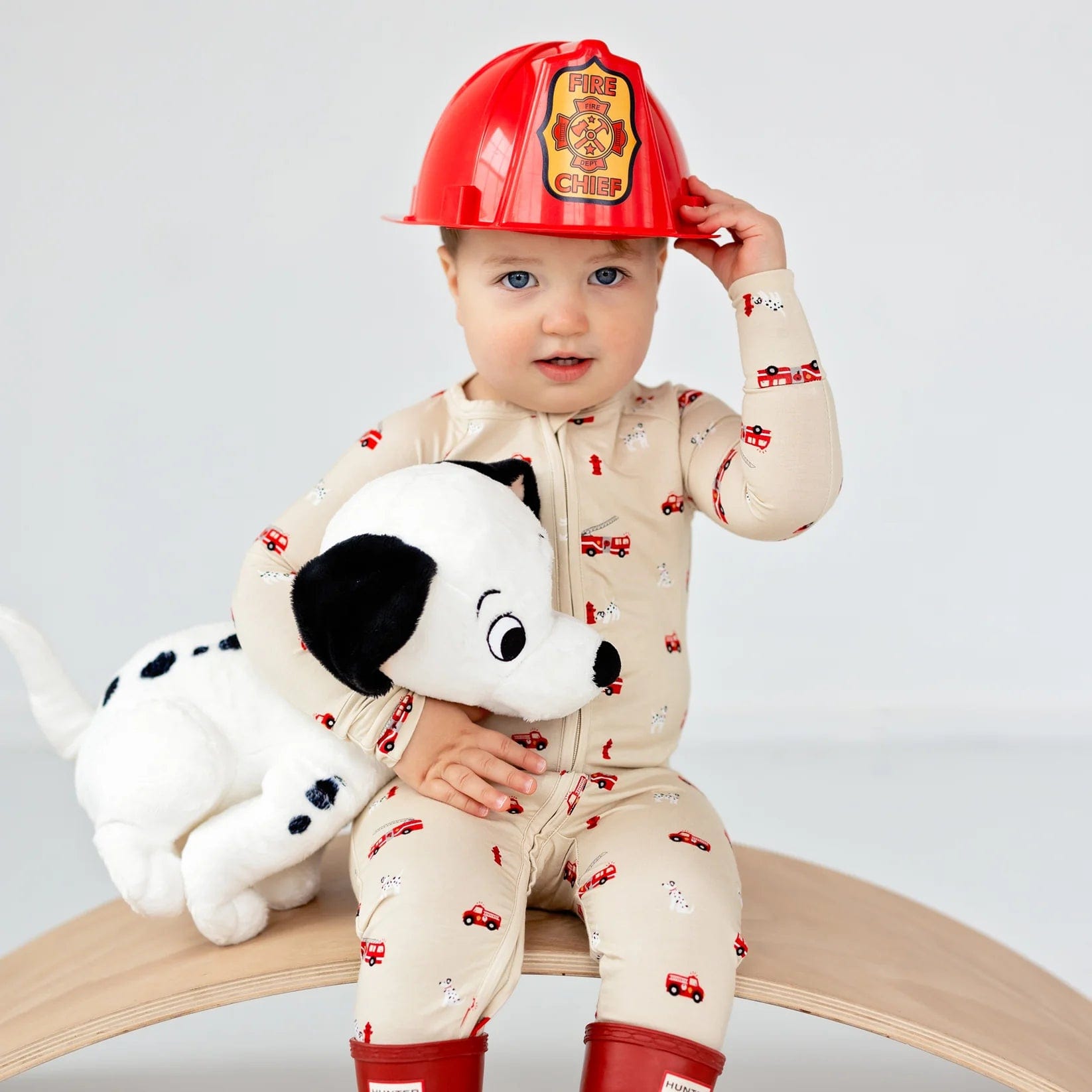 Firetrucks Zip Romper Brave Little Ones Lil Tulips