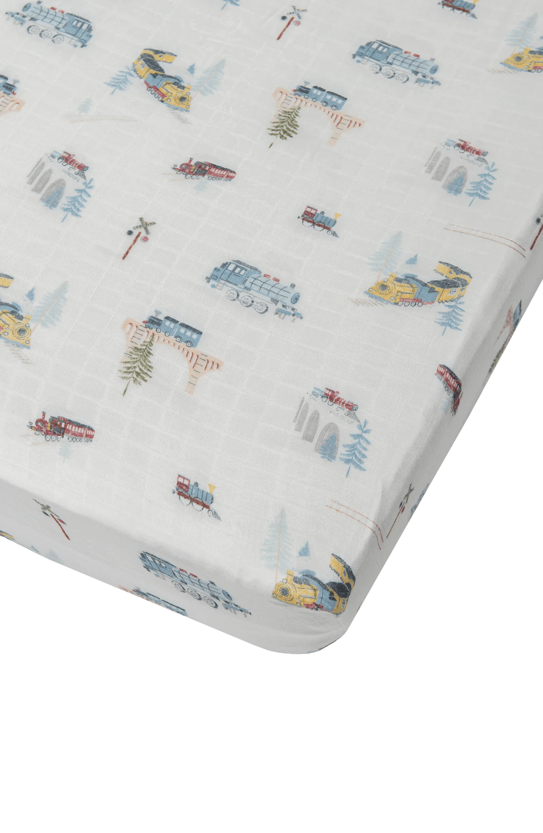 Fitted Crib Sheet - All Aboard LouLou Lollipop Lil Tulips