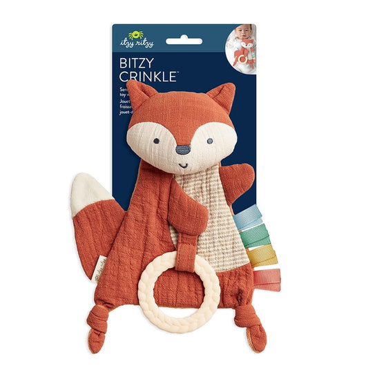 Fox Bitzy Crinkle™ Sensory Toy with Teether Itzy Ritzy Lil Tulips