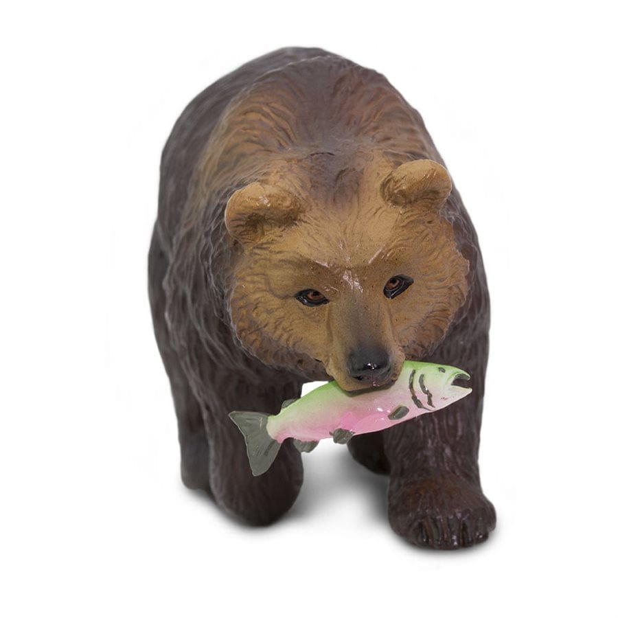 Grizzly Bear with Fish Safari Ltd Lil Tulips