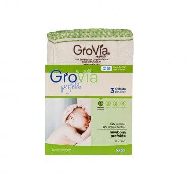 Grovia Bamboo Prefolds [3 pack] Size 1 Grovia Grovia, Prefolds/Flats/Inserts Lil Tulips