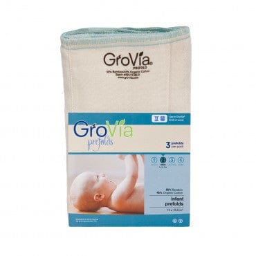 Grovia Bamboo Prefolds [3 pack] Size 2 Grovia Grovia, Prefolds/Flats/Inserts Lil Tulips