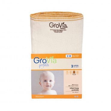 Grovia Bamboo Prefolds [3 pack] Size 3 Grovia Grovia, Prefolds/Flats/Inserts Lil Tulips