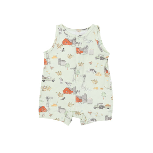 Hay Farmer Shortie Romper Angel Dear Final Sale Lil Tulips