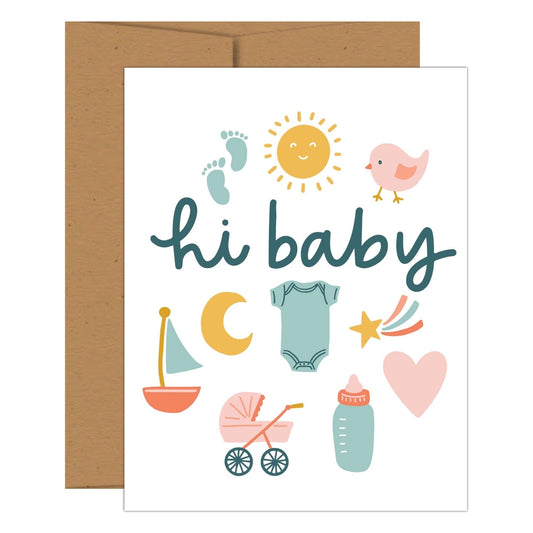 Hi Baby Greeting Card Pippi Post Lil Tulips