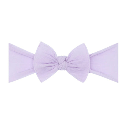 Itty Bitty Knot Headband: Light Orchid Baby Bling Bows Headbands Lil Tulips