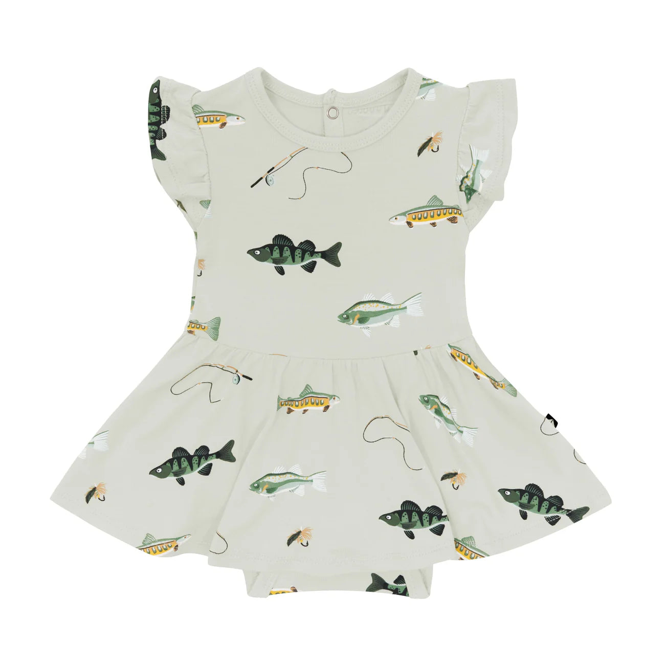 Twirl Bodysuit Dress in Fishing