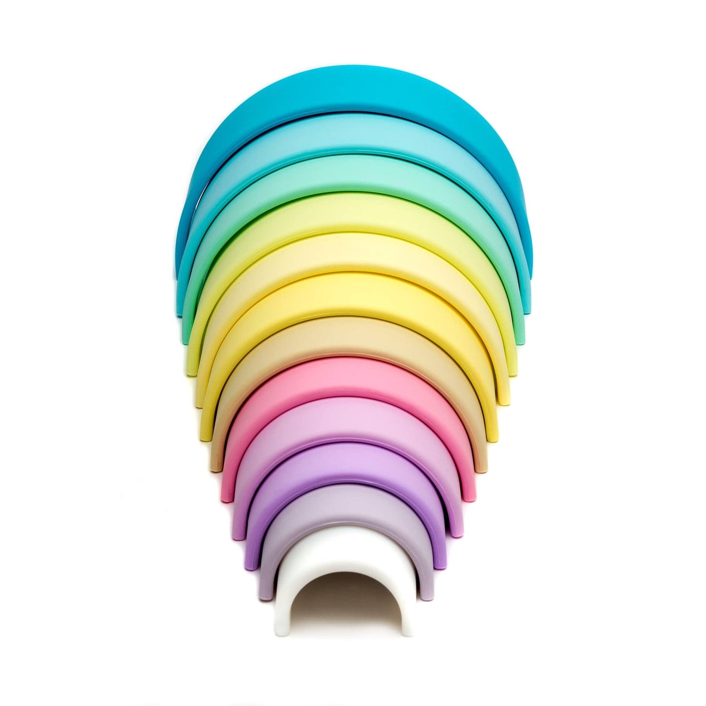 Large Pastel Silicone Rainbow - 12 Piece Dena Lil Tulips