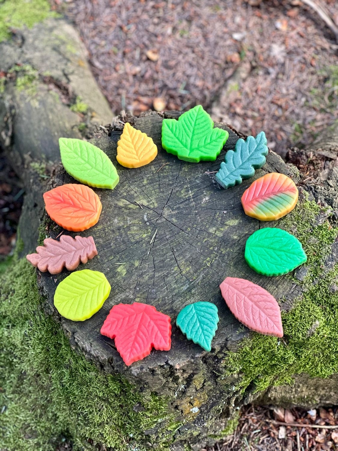 Leaves Sensory Play Stones Yellow Door US LLC Lil Tulips