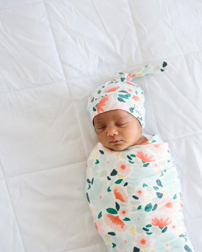 Leilani Knit Swaddle Blanket Copper Pearl Lil Tulips