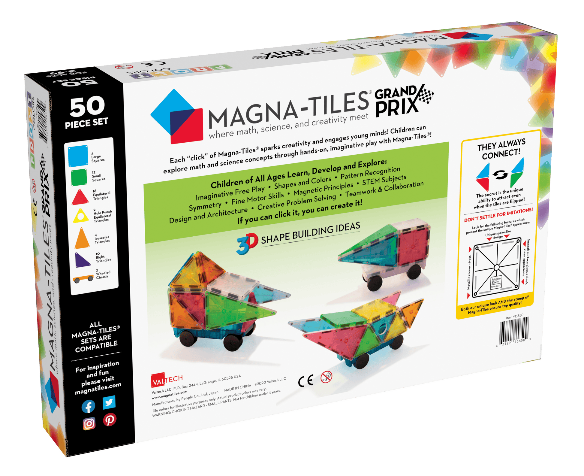 Magna-Tiles® Grand Prix 50-Piece Set Magna-Tiles Lil Tulips