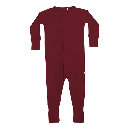 Maroon Small Ribbed Zip Romper Brave Little Ones Lil Tulips