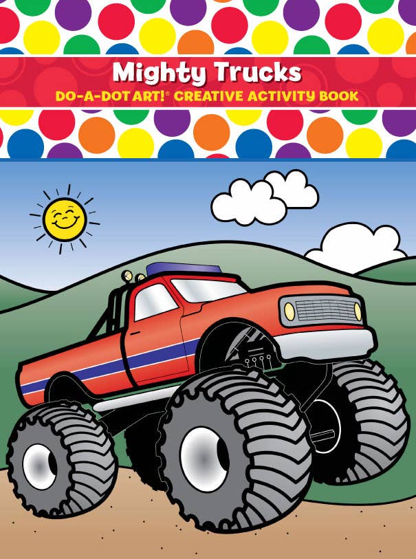 Mighty Trucks Activity Book Do a Dot Art Lil Tulips