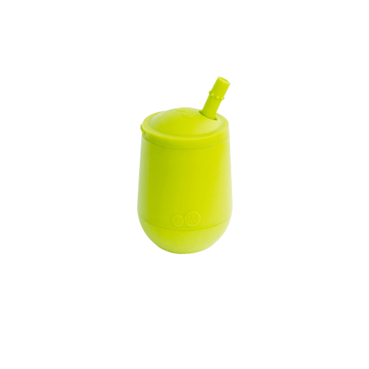 Mini Cup + Straw Training System - Lime Ezpz Lil Tulips