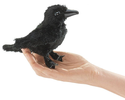 Mini Raven Finger Puppet Folkmanis Puppets Folkmanis Puppets Lil Tulips