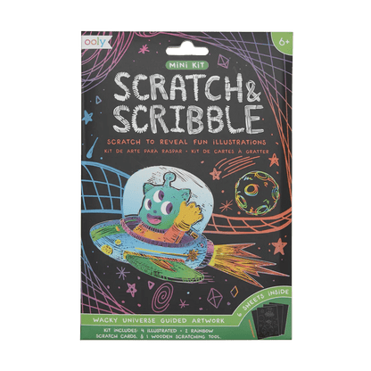 Mini Scratch & Scribble Art Kit: Wacky Universe OOLY Lil Tulips