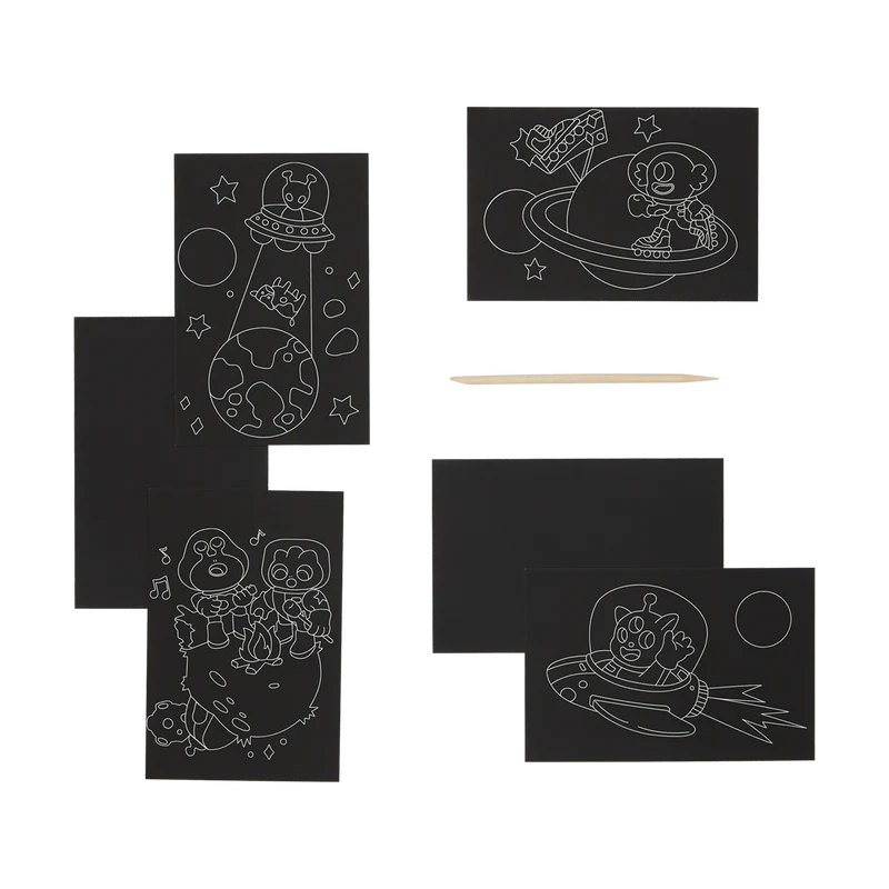 Mini Scratch & Scribble Art Kit: Wacky Universe OOLY Lil Tulips