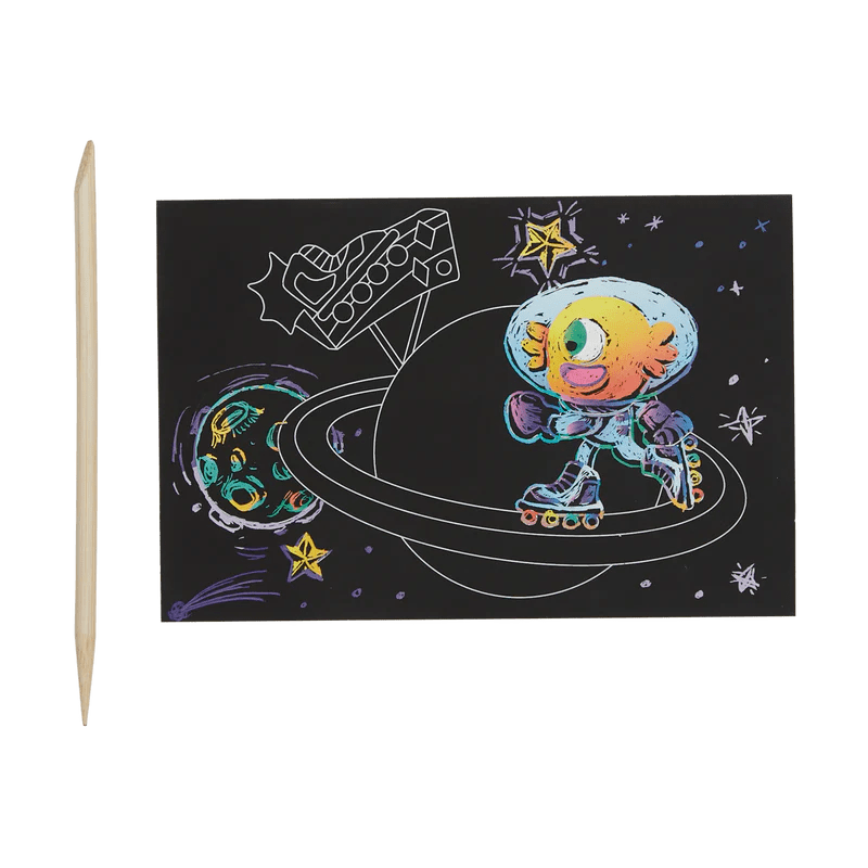 Mini Scratch & Scribble Art Kit: Wacky Universe OOLY Lil Tulips