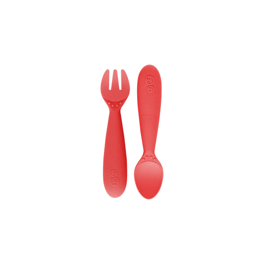 Mini Utensils - Coral Ezpz Lil Tulips