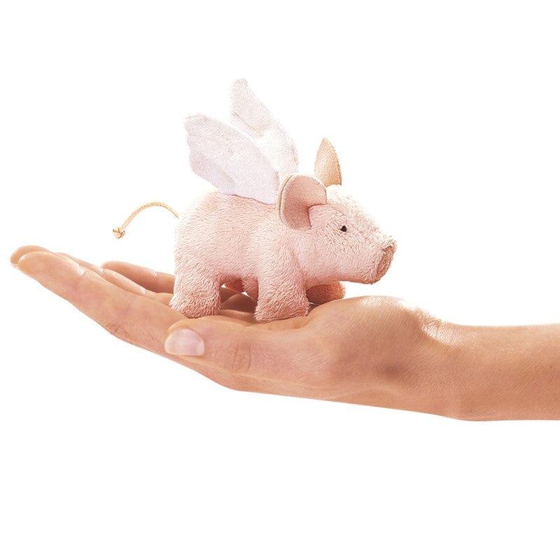 Mini Winged Piglet Finger Puppet Folkmanis Puppets Folkmanis Puppets Lil Tulips