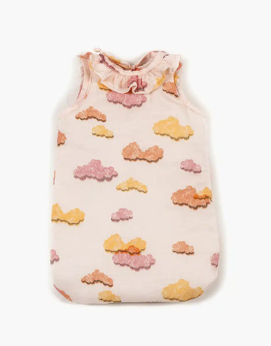 Happy Clouds Doll's Sleeping Bag with Collar