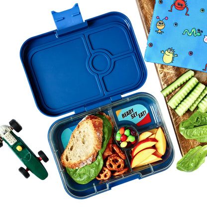 Monte Carlo Blue 4 Compartment Sandwich Bento Box