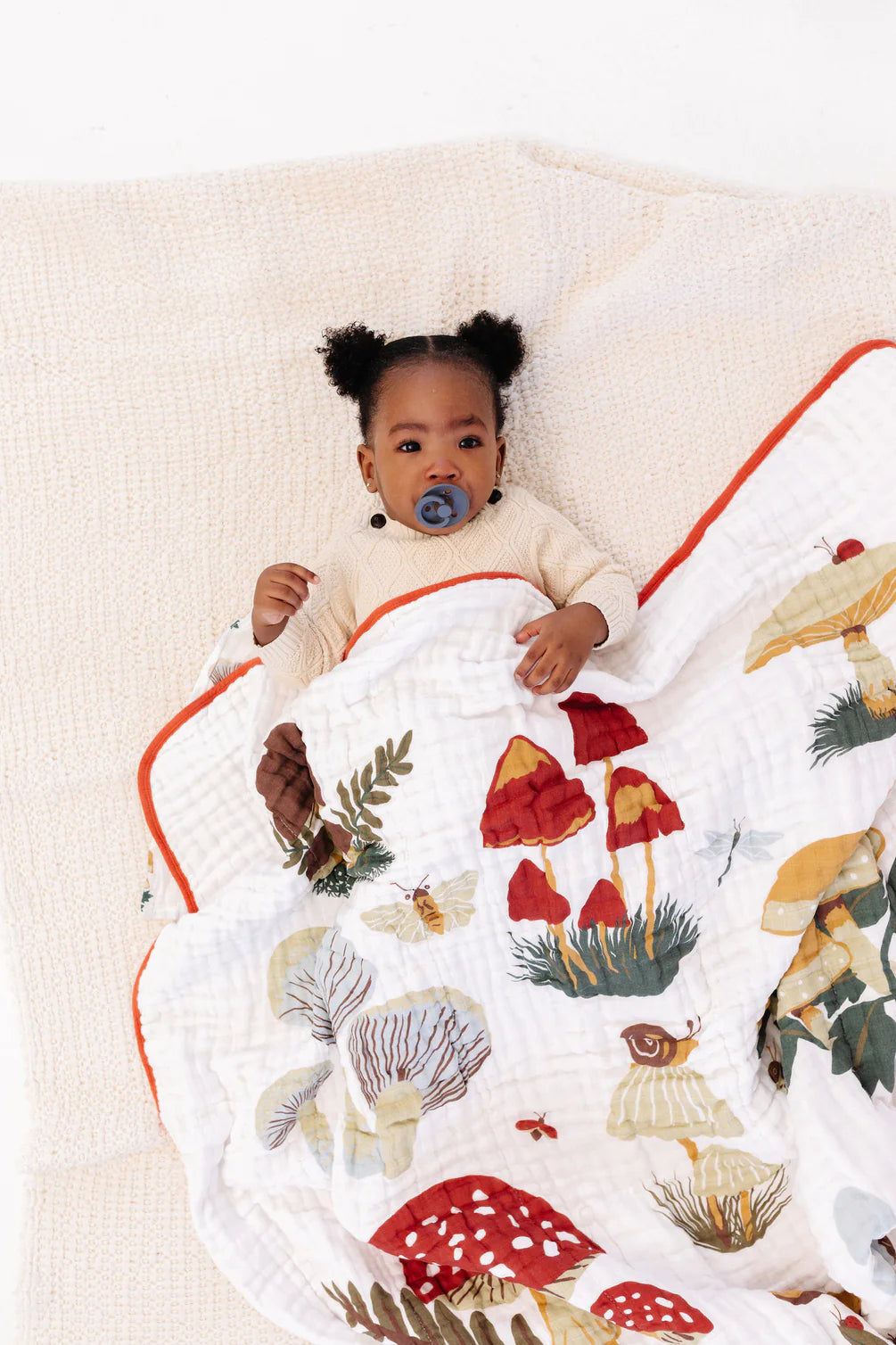 Mushroom Big and Little Blanket Bundle