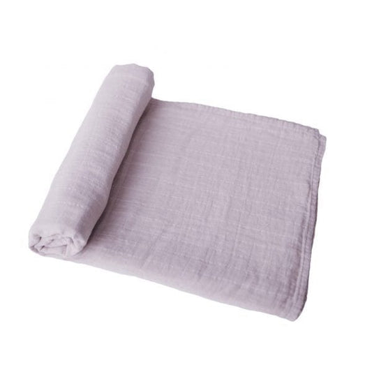 Muslin Swaddle Blanket Organic Cotton (Soft Mauve) Mushie Lil Tulips