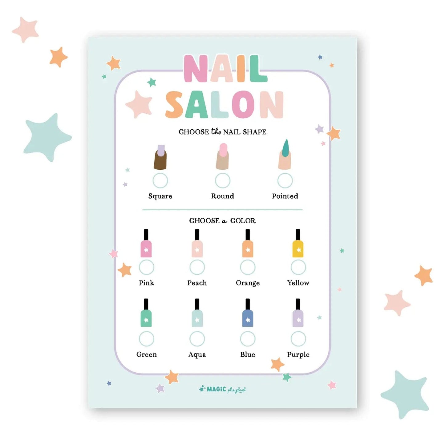 Nail Salon Pretend Play Notepad Magicplaybook Lil Tulips